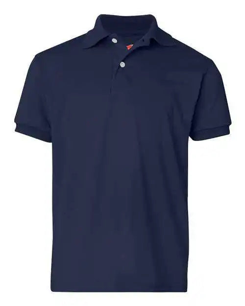 Hanes 054y Youth Ecosmart Jersey Polo - Navy