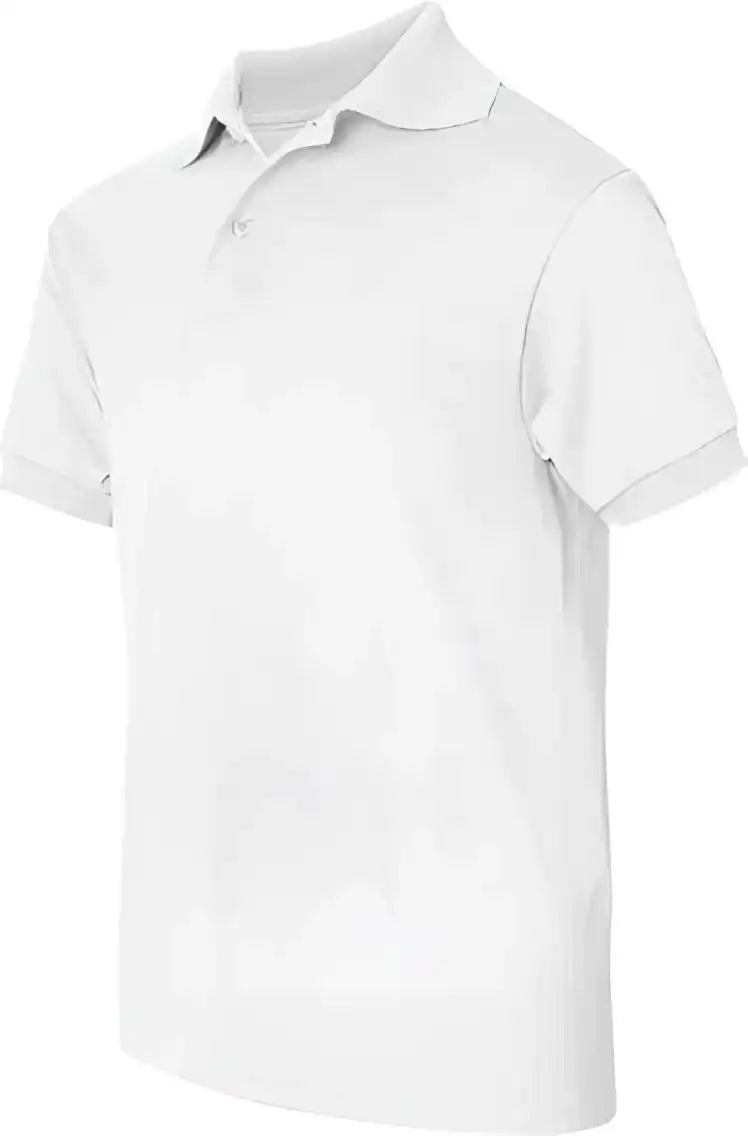 Hanes 054y Youth Ecosmart Jersey Polo - White