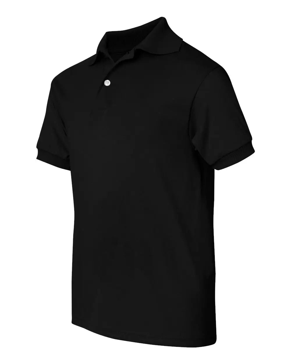 Hanes 054y Youth Ecosmart® Jersey Polo - Black - Xs