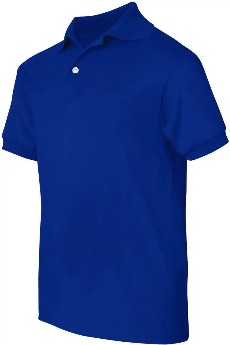 Hanes 054y Youth Ecosmart® Jersey Polo - Deep Royal - Xs