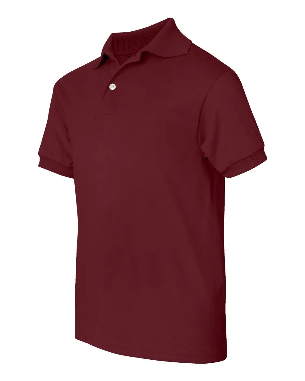 Hanes 054y Youth Ecosmart® Jersey Polo - Maroon - Xs