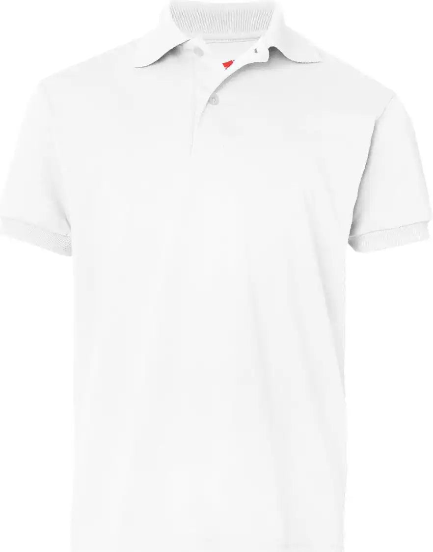 Hanes 054y Youth Ecosmart® Jersey Polo - White - Xs