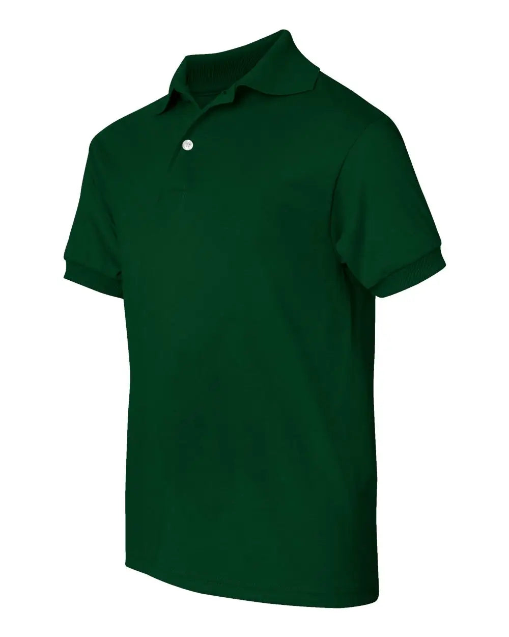Hanes 054y Youth Ecosmartâ Jersey Polo - Deep Forest