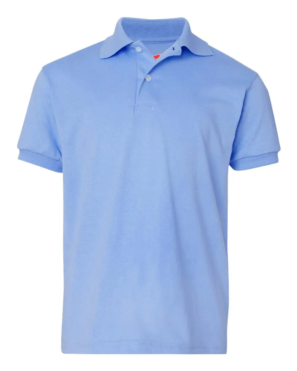Hanes 054y Youth Ecosmartâ Jersey Polo - Light Blue