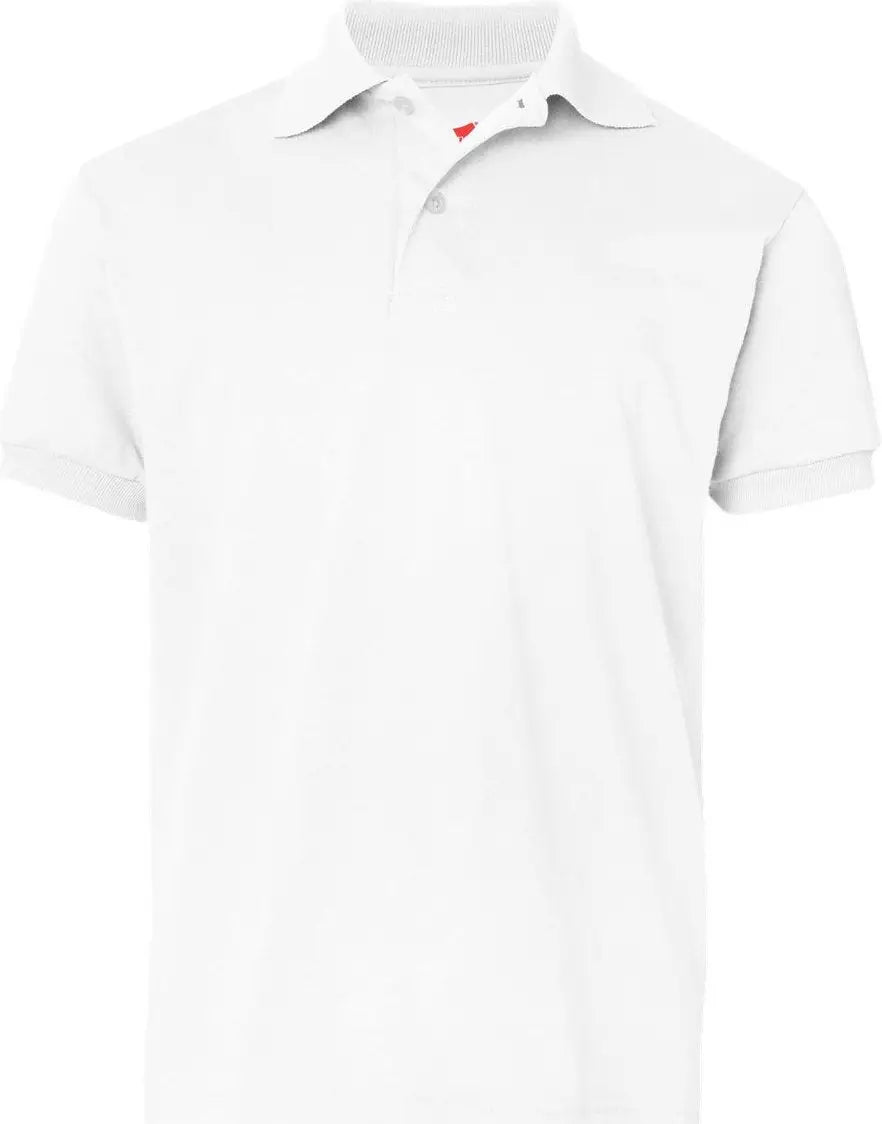Hanes 054y Youth Ecosmartâ Jersey Polo - White
