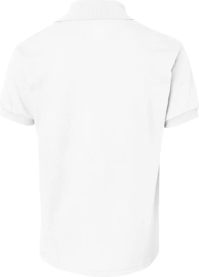 Hanes 054y Youth Ecosmartâ Jersey Polo - White