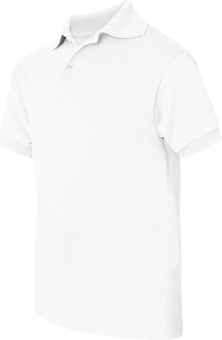 Hanes 054y Youth Ecosmartâ Jersey Polo - White