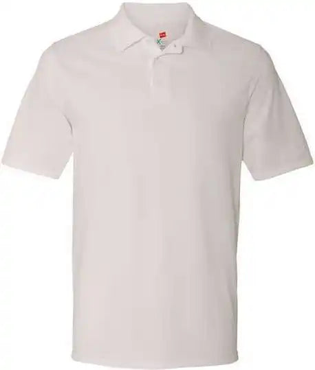 Hanes 055p X-temp Piqu Polo with Fresh Iq - White