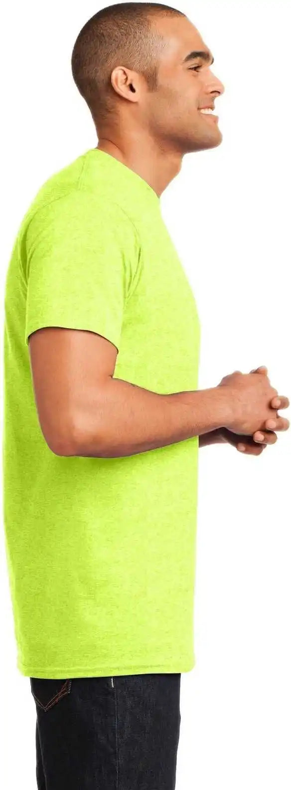 Hanes 4200 X-temp T-shirt - Neon Lemon Heather
