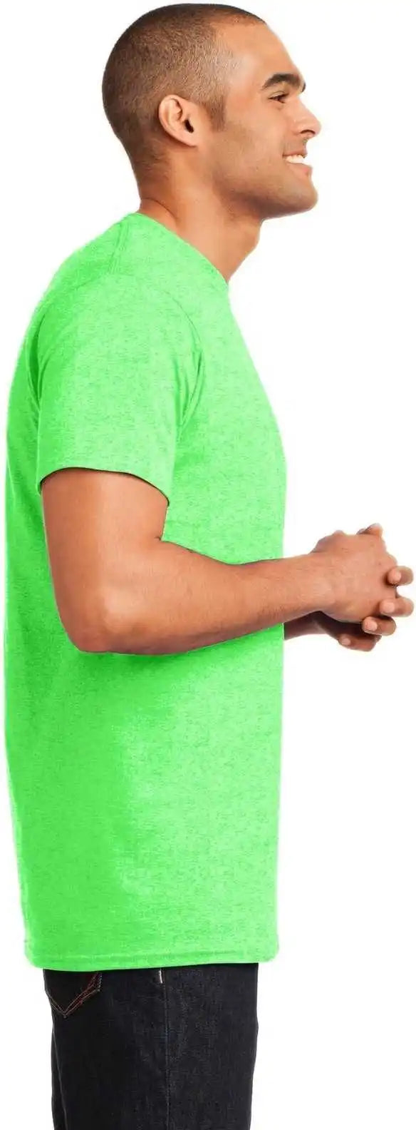 Hanes 4200 X-temp T-shirt - Neon Lime Heather