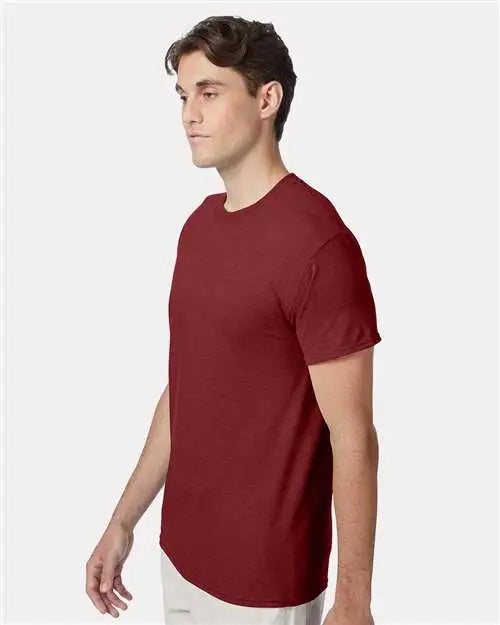 Hanes 42tb Perfect-t Triblend T-shirt - Athletic Cardinal Heather