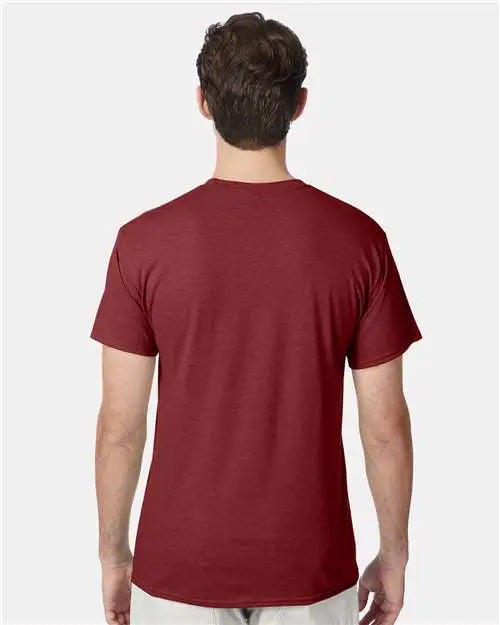 Hanes 42tb Perfect-t Triblend T-shirt - Athletic Cardinal Heather