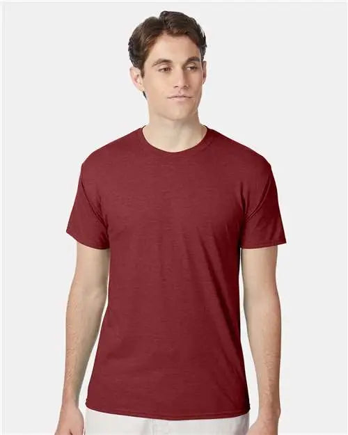 Hanes 42tb Perfect-t Triblend T-shirt - Athletic Cardinal Heather - s