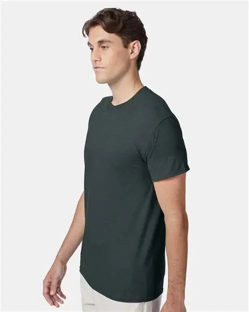 Hanes 42tb Perfect-t Triblend T-shirt - Athletic Green Heather