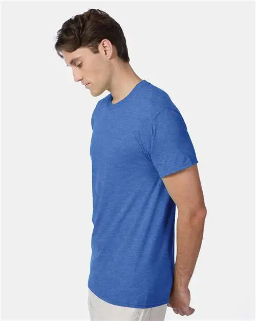 Hanes 42tb Perfect-t Triblend T-shirt - Bonnet Blue Heather
