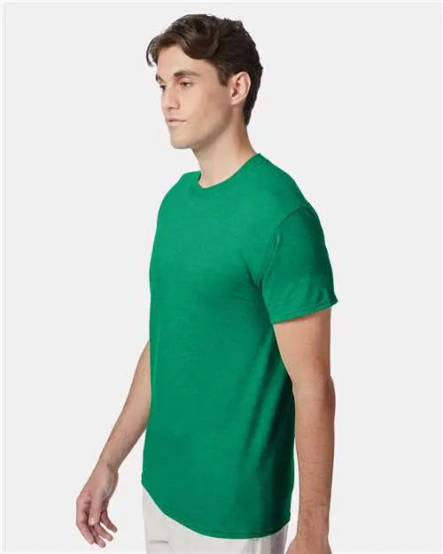 Hanes 42tb Perfect-t Triblend T-shirt - Kelly Green Heather