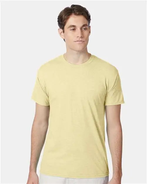Hanes 42tb Perfect-t Triblend T-shirt - Lemon Meringue Heather