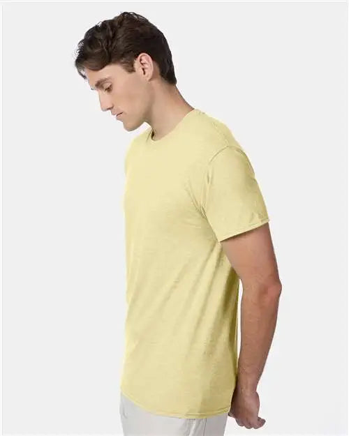 Hanes 42tb Perfect-t Triblend T-shirt - Lemon Meringue Heather