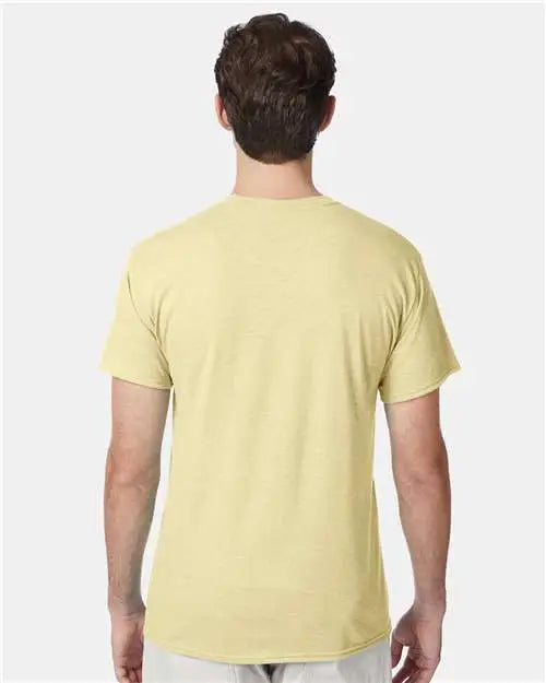 Hanes 42tb Perfect-t Triblend T-shirt - Lemon Meringue Heather