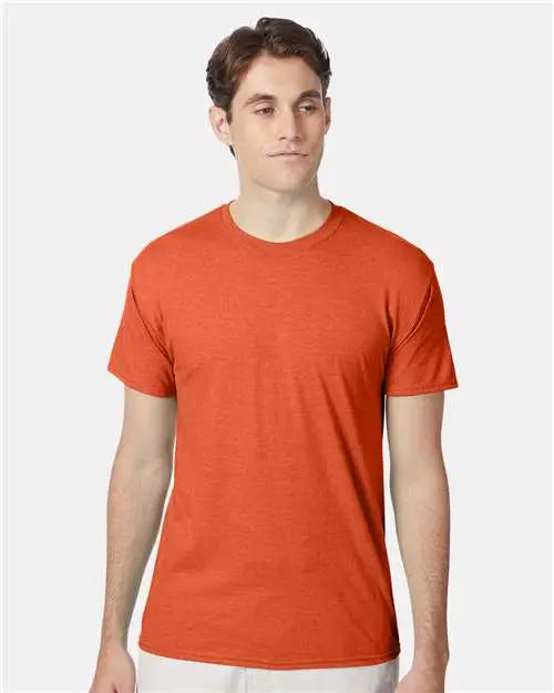 Hanes 42tb Perfect-t Triblend T-shirt - Orange Heather - s