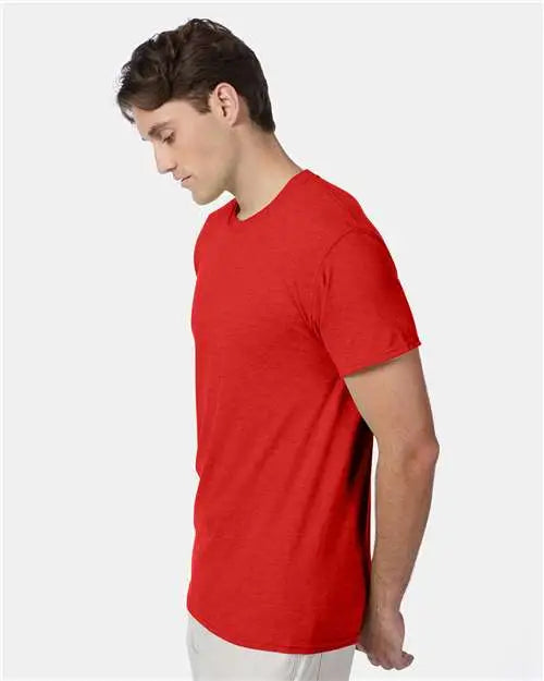 Hanes 42tb Perfect-t Triblend T-shirt - Poppy Red Heather