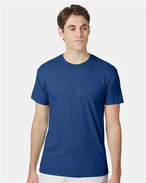 Hanes 42tb Perfect-t Triblend T-shirt - Regal Navy Heather - s