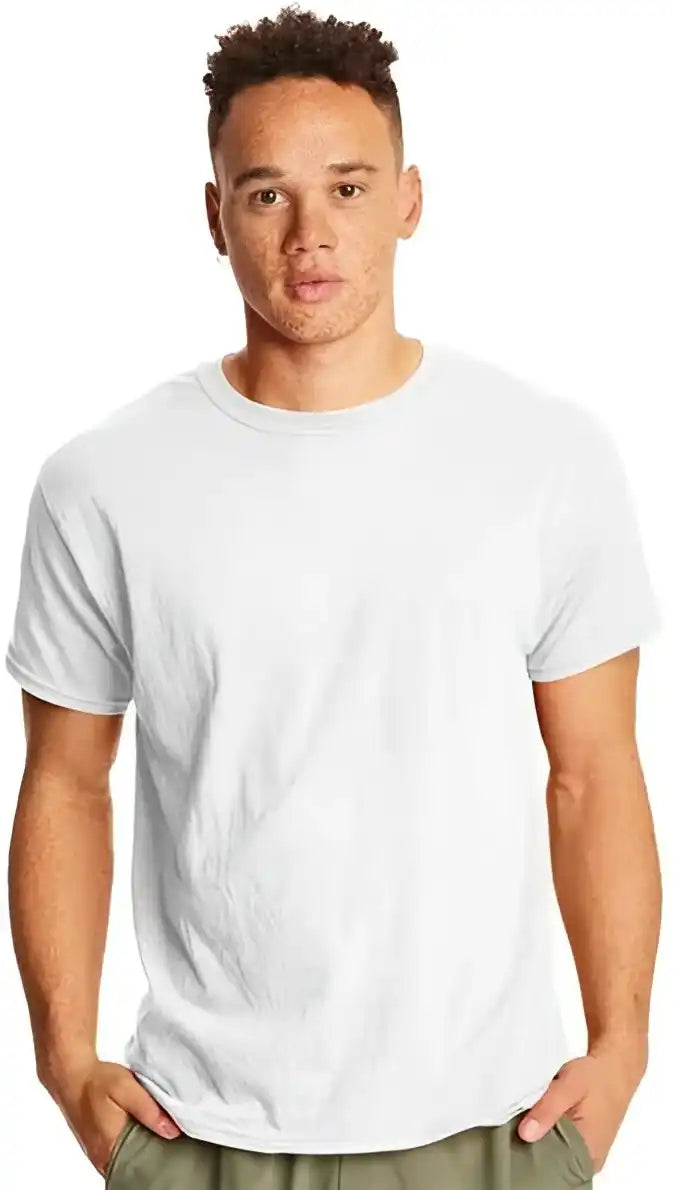 Hanes 42tb Perfect t Triblend Short Sleeve Shirt Eco White