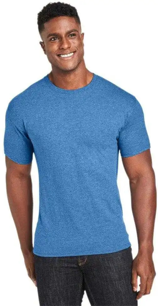 Hanes 42tb Perfect t Triblend Shirt Blue Bonnet Heather