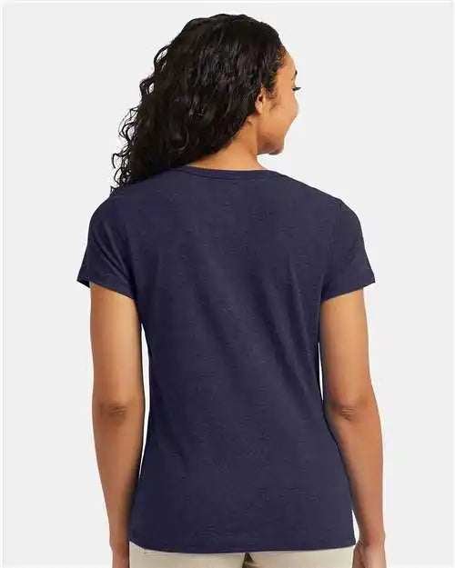 Hanes 42vt Perfect-t Women’s Triblend V-neck T-shirt - Navy