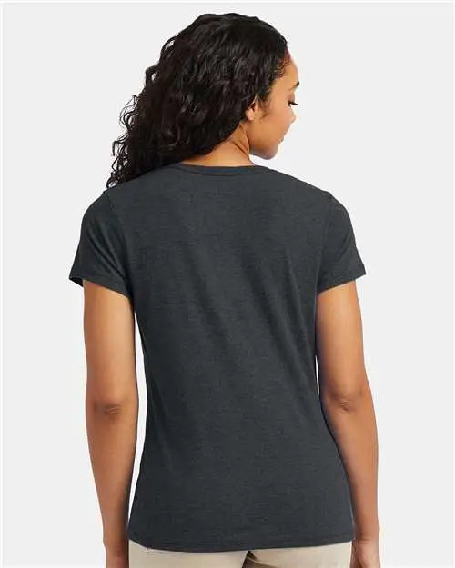Hanes 42vt Perfect-t Women’s Triblend V-neck T-shirt - Slate