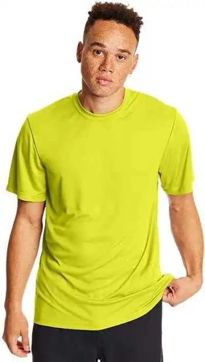 Hanes 4820 Cool Dri Performance t Shirt Safety Green