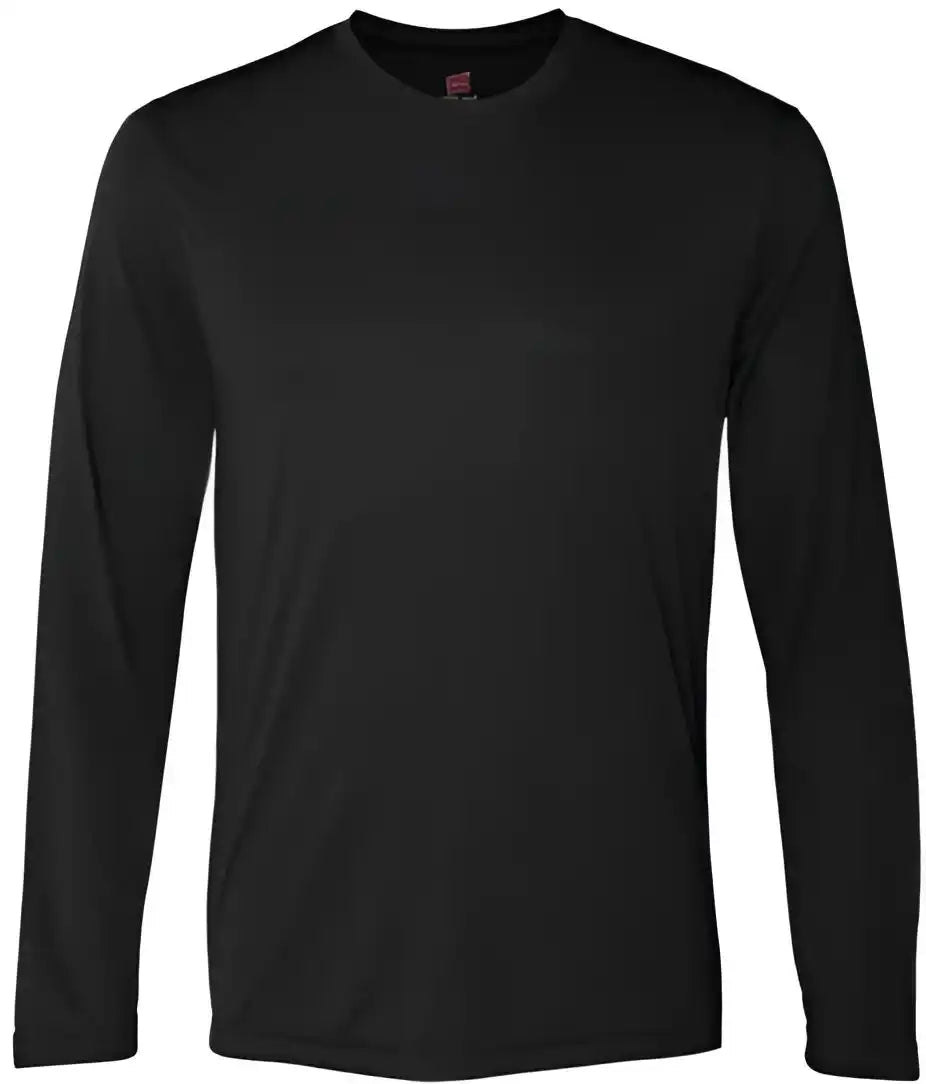 Hanes 482l Cool Dri Long Sleeve Performance t Shirt Black