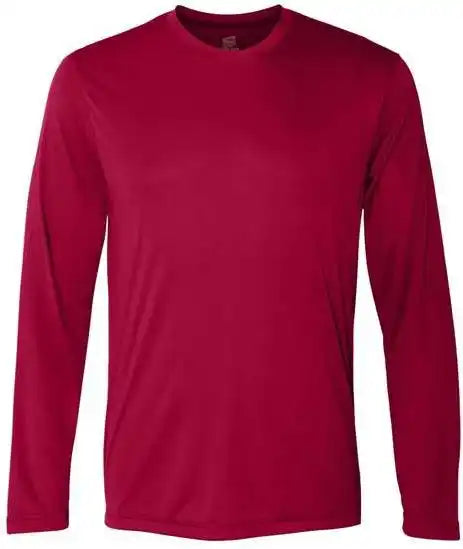 Hanes 482l Cool Dri Long Sleeve Performance T-shirt - Deep Red