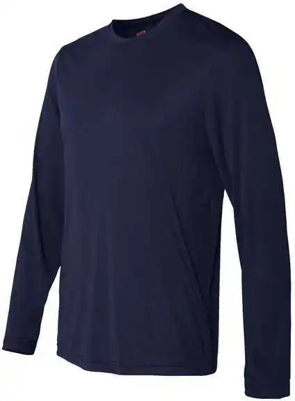 Hanes 482l Cool Dri Long Sleeve Performance t Shirt Navy