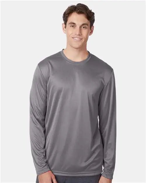 Hanes 482l Cool Dri® Long Sleeve Performance T-shirt - Graphite
