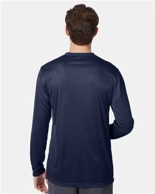 Hanes 482l Cool Dri® Long Sleeve Performance T-shirt - Navy