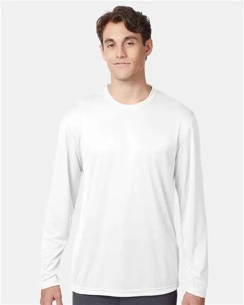 Hanes 482l Cool Dri® Long Sleeve Performance T-shirt - White