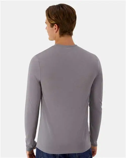 Hanes 484l Cool Dri Cotton Touch Long Sleeve T-shirt - Graphite