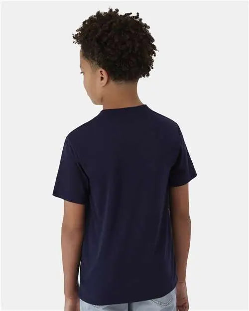 Hanes 484y Cool Dri Youth Cotton Touch T-shirt - Athletic Navy - Xs