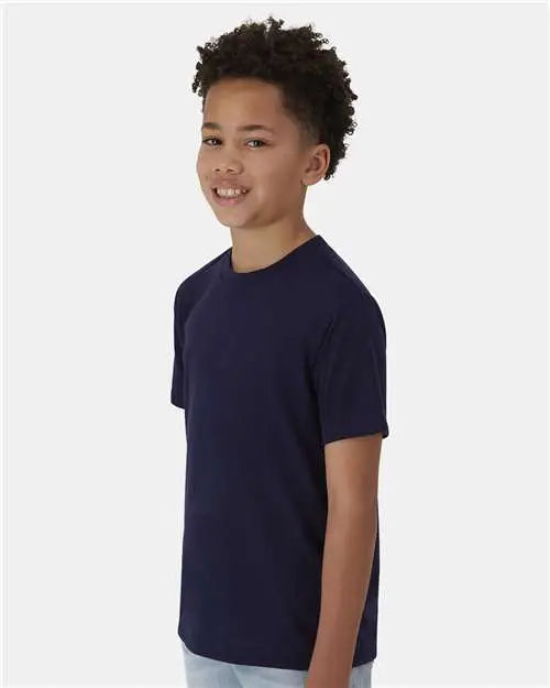 Hanes 484y Cool Dri Youth Cotton Touch T-shirt - Athletic Navy