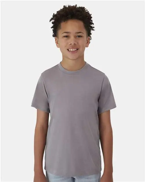 Hanes 484y Cool Dri Youth Cotton Touch T-shirt - Graphite - Xs