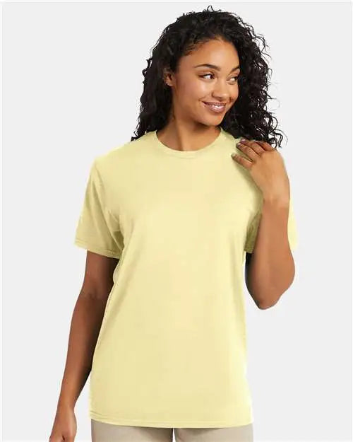 Hanes 4980 Perfect-t T-shirt - Lemon Meringue Heather