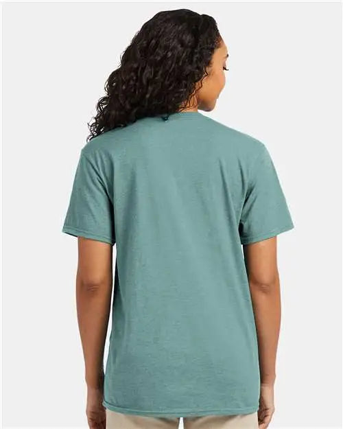 Hanes 4980 Perfect-t T-shirt - Marbled Green Clay