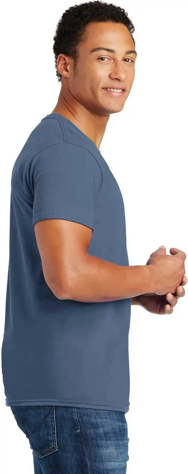 Hanes 4980 Perfect t Shirt Denim Blue