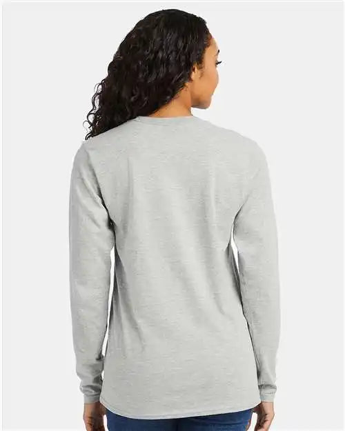 Hanes 498l Perfect-t Long Sleeve T-shirt - Ash