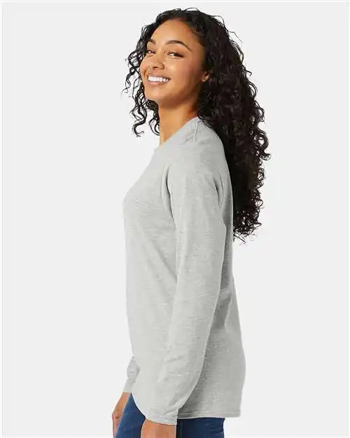 Hanes 498l Perfect-t Long Sleeve T-shirt - Ash