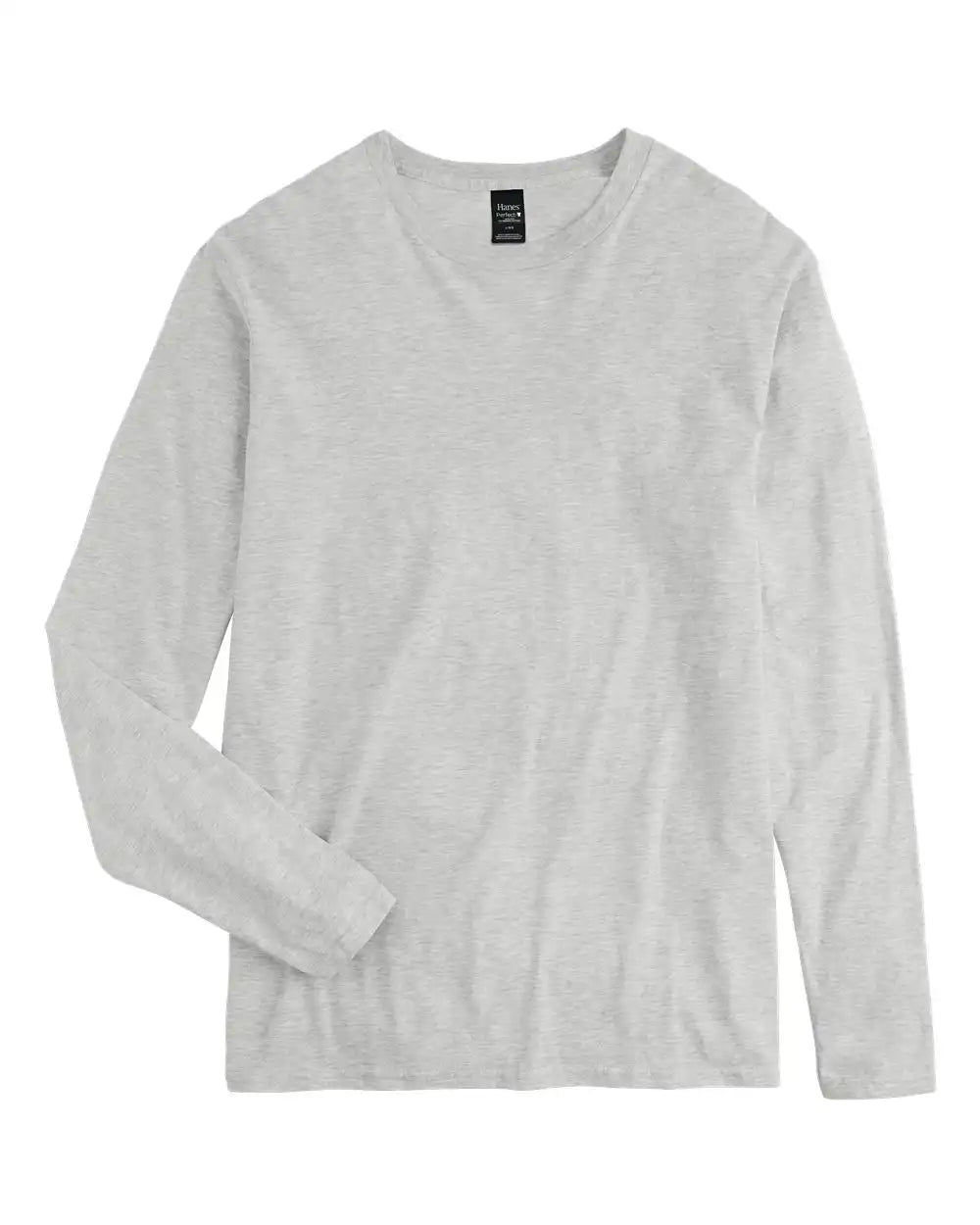 Hanes 498l Perfect-t Long Sleeve T-shirt - Ash - s