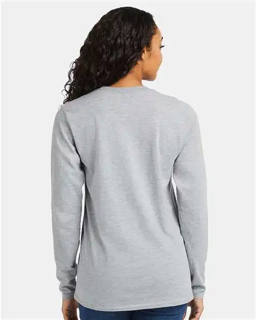 Hanes 498l Perfect-t Long Sleeve T-shirt - Light Steel