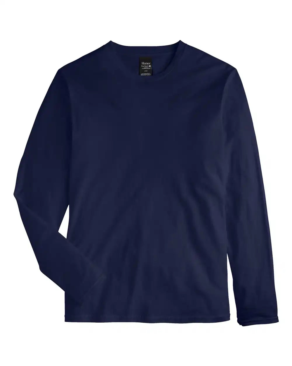 Hanes 498l Perfect-t Long Sleeve T-shirt - Navy - s