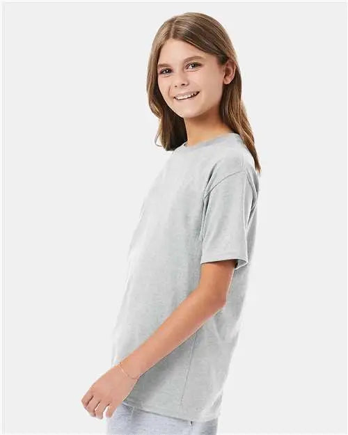 Hanes 498y Perfect-t Youth T-shirt - Ash
